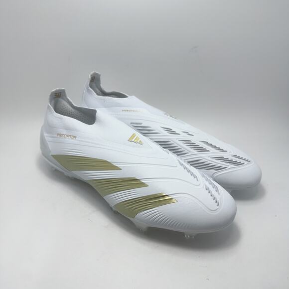 Adidas Predator Elite FG Laceless Soccer Cleats White IF6448 Men’s Size 9 US - Picture 1 of 5